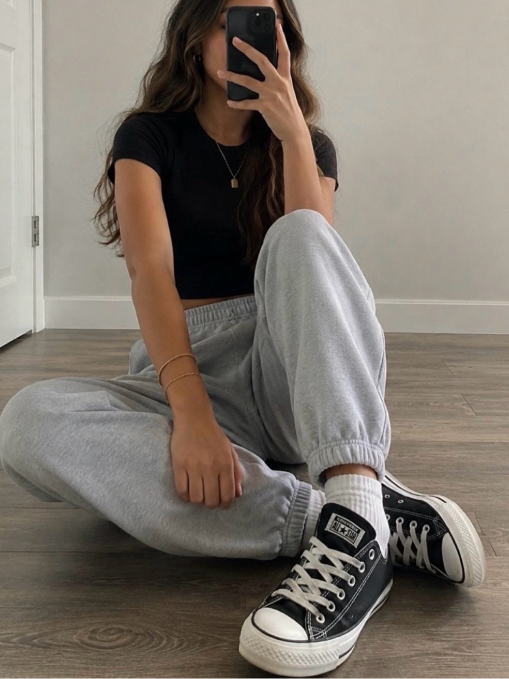 Converse Black and White Low Top All Star Sneakers